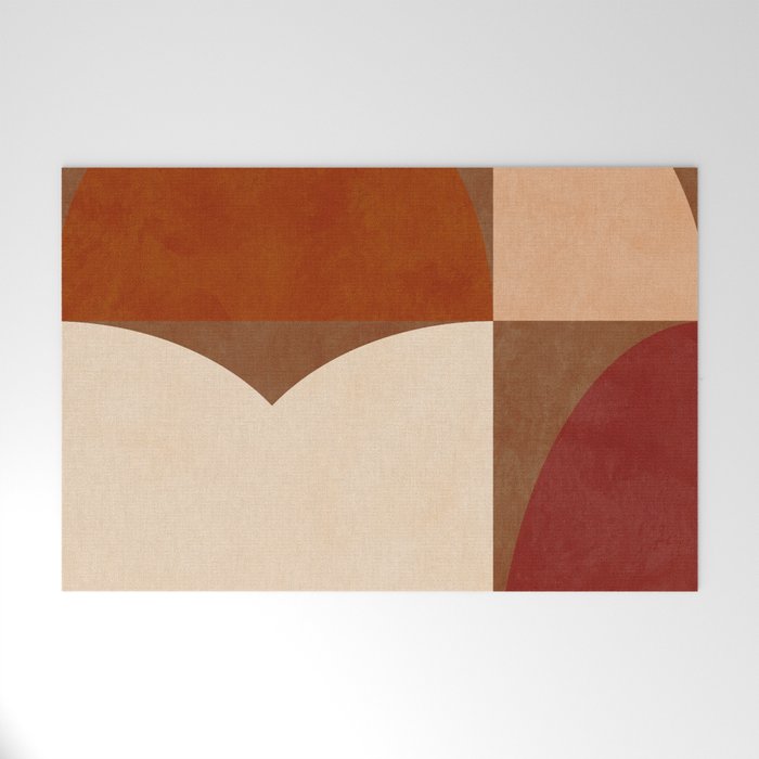 abstract retro shapes earthy 8 Welcome Mat Gallery Image 1