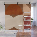 abstract retro shapes earthy 8 Wall Mural Gallery Image 1