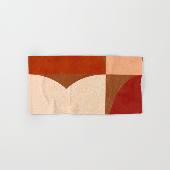 abstract retro shapes earthy 8 Bath Towel Gallery Image 1