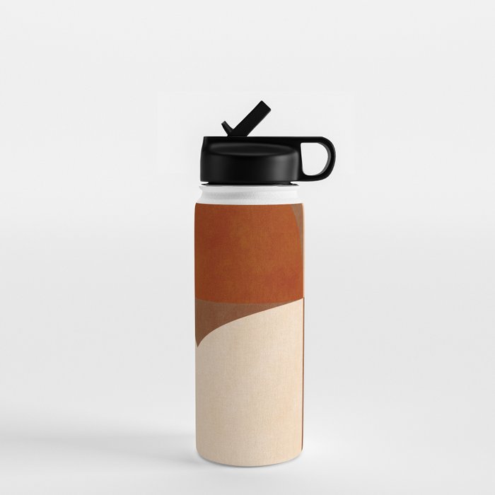 abstract retro shapes earthy 8 Water Bottle Gallery Image 1