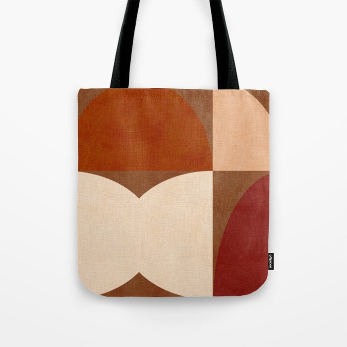abstract retro shapes earthy 8 Tote Bag Gallery Image 1