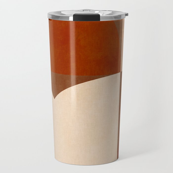 abstract retro shapes earthy 8 Travel Mug Gallery Image 1