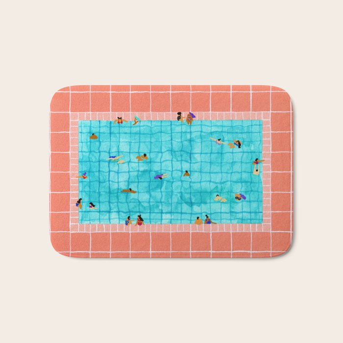 Coral Pool Bath Mat Gallery Image 1