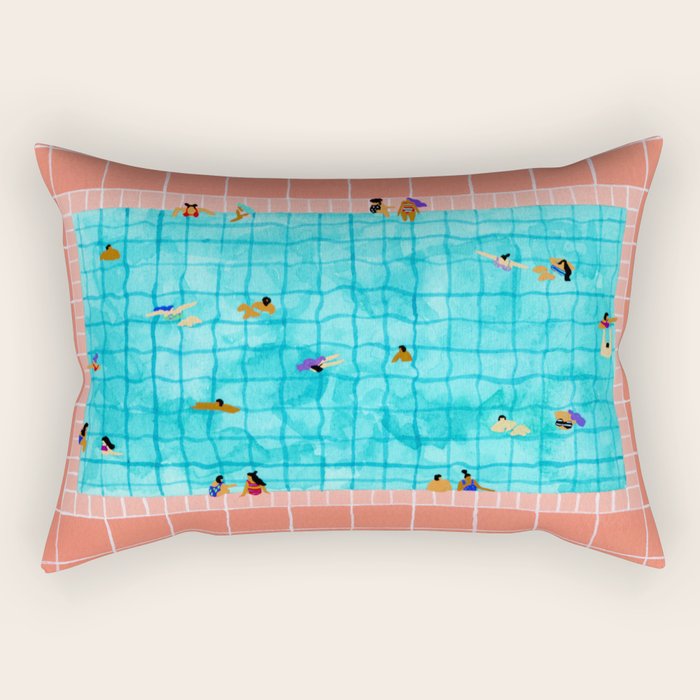 Coral Pool Rectangular Pillow Gallery Image 2