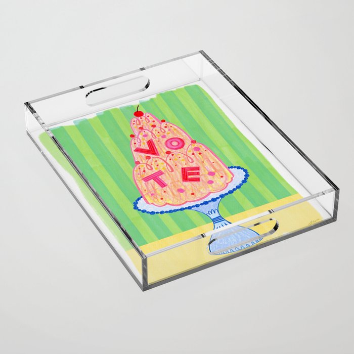 Mold the Future & Vote in Lime Green Acrylic Tray Gallery Image 1