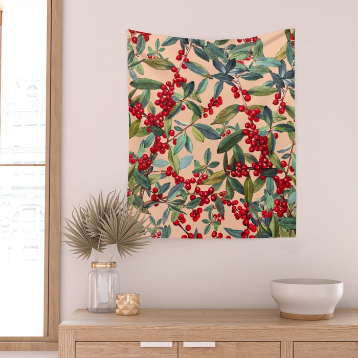 Red Chokeberry Wall Tapestry Gallery Image 2
