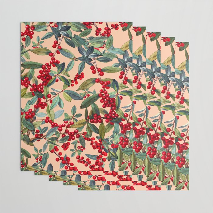 Red Chokeberry Wrapping Paper Gallery Image 3