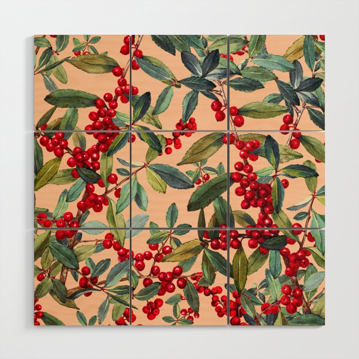 Red Chokeberry Wood Wall Art Gallery Image 1
