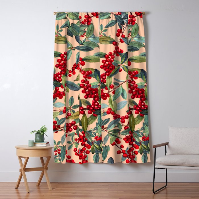 Red Chokeberry Window Curtain Gallery Image 5