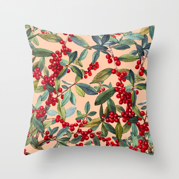 Red Chokeberry Throw Pillow Gallery Image 6