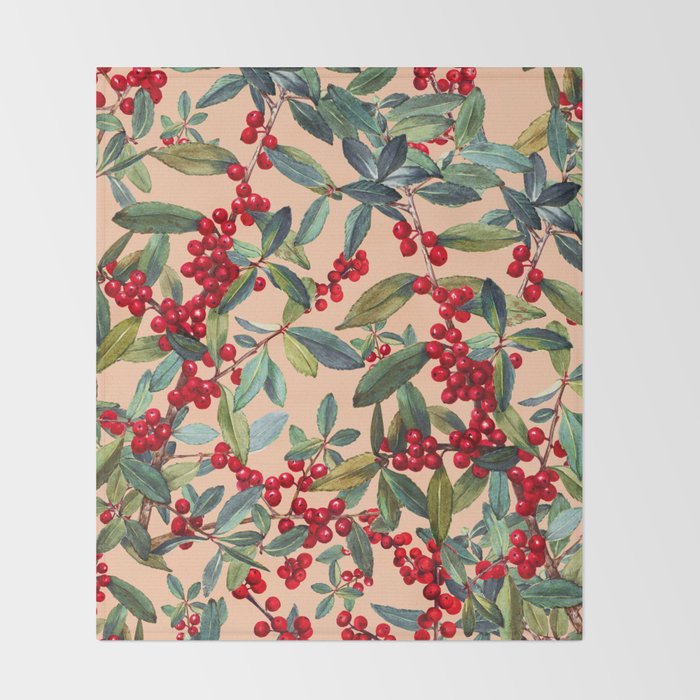 Red Chokeberry Throw Blanket Gallery Image 2