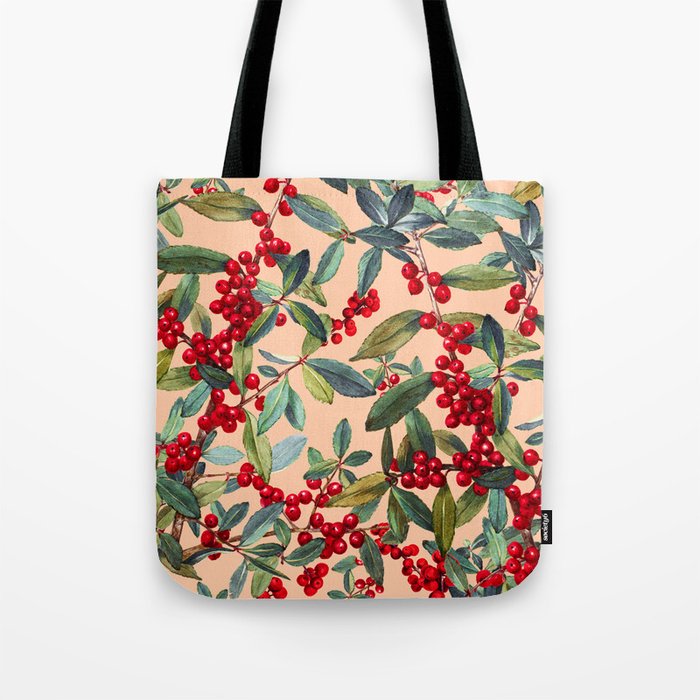 Red Chokeberry Tote Bag Gallery Image 1