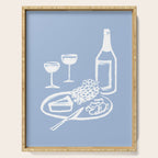 Wine and Cheese Aperitivo - on Pastel Blue Serving Tray Gallery Image 1