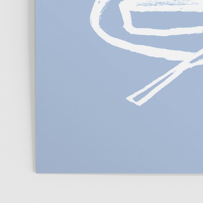 Wine and Cheese Aperitivo - on Pastel Blue Poster Gallery Image 3