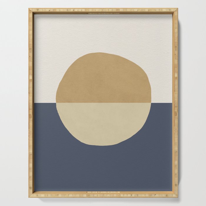 Horizon Abstract - Gold Serving Tray Gallery Image 1