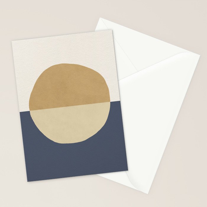 Horizon Abstract - Gold Stationery Card Gallery Image 2