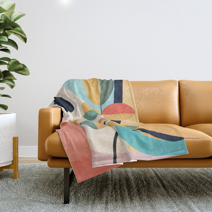 Colorful Branching Out 27 Throw Blanket Gallery Image 1