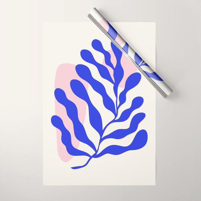 Blue Matisse Ferns Wrapping Paper Gallery Image 1