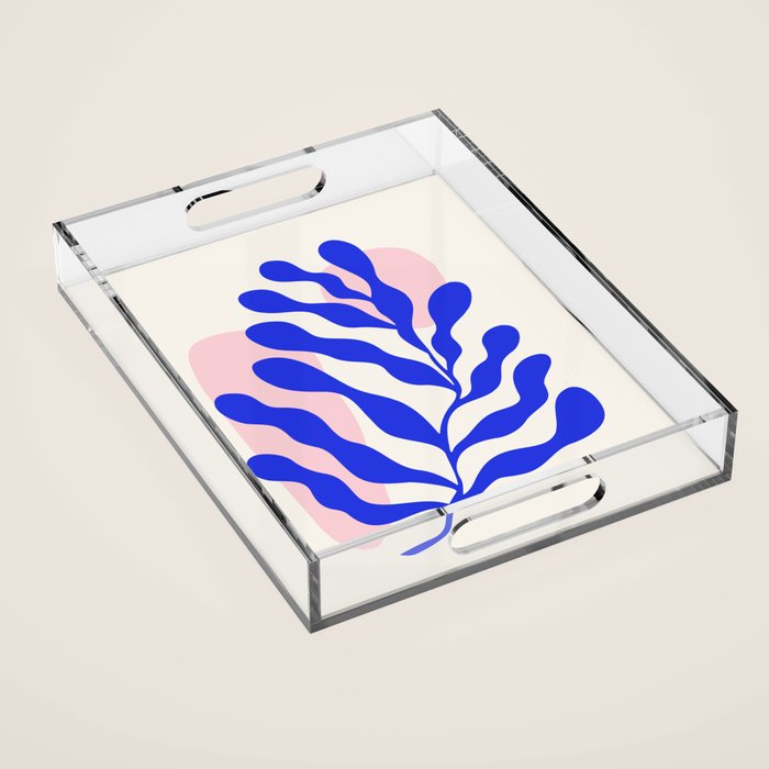 Blue Matisse Ferns Acrylic Tray Gallery Image 1