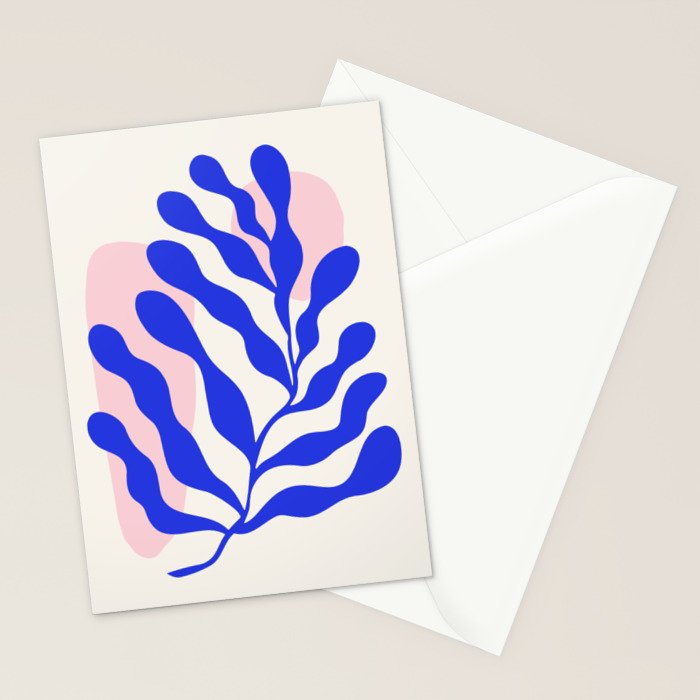 Blue Matisse Ferns Stationery Card Gallery Image 2