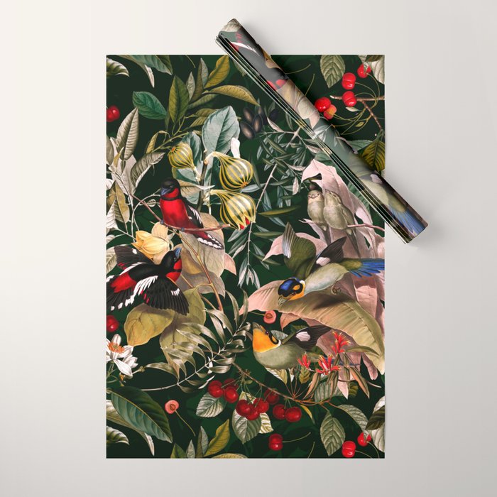 Floral and Birds XXV Wrapping Paper Gallery Image 1