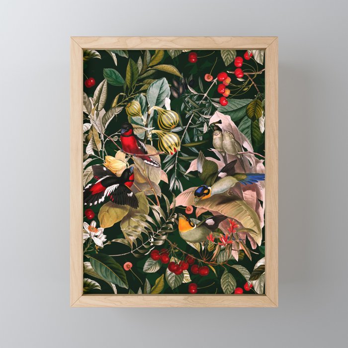 Floral and Birds XXV Mini Art Print Gallery Image 1