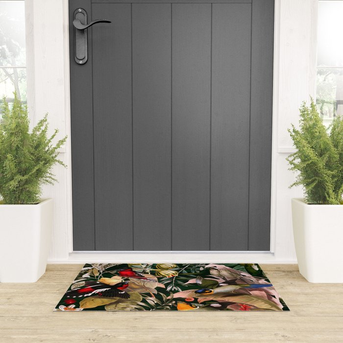 Floral and Birds XXV Welcome Mat Gallery Image 3
