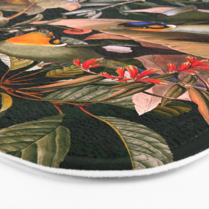Floral and Birds XXV Bath Mat Gallery Image 3