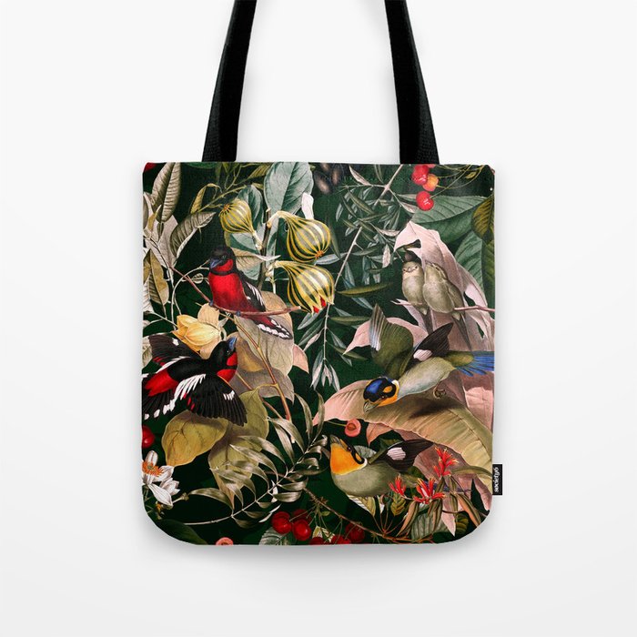 Floral and Birds XXV Tote Bag Gallery Image 1