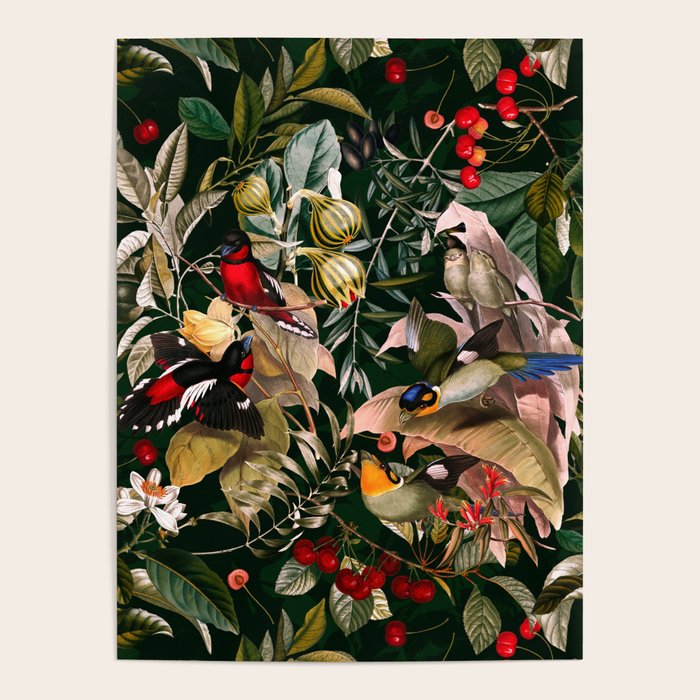 Floral and Birds XXV Poster Gallery Image 1