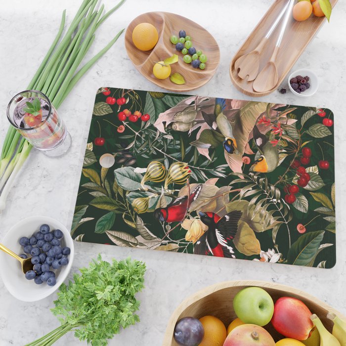 Floral and Birds XXV Cutting Board Gallery Image 2