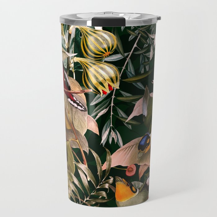 Floral and Birds XXV Travel Mug Gallery Image 1