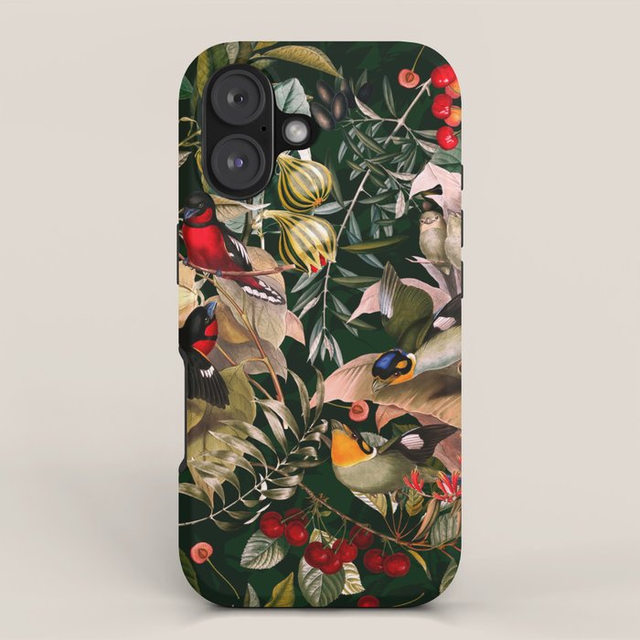 Floral and Birds XXV iPhone Case Gallery Image 1
