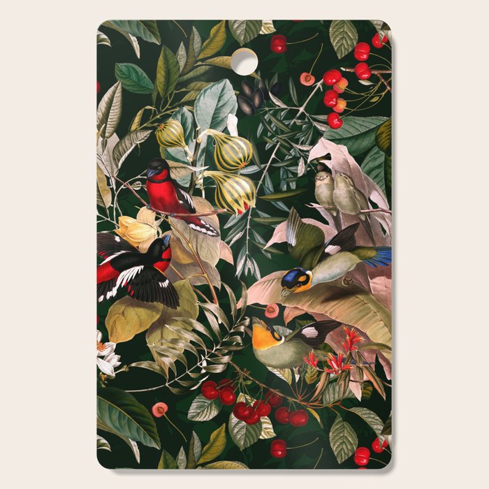 Floral and Birds XXV Cutting Board Gallery Image 1