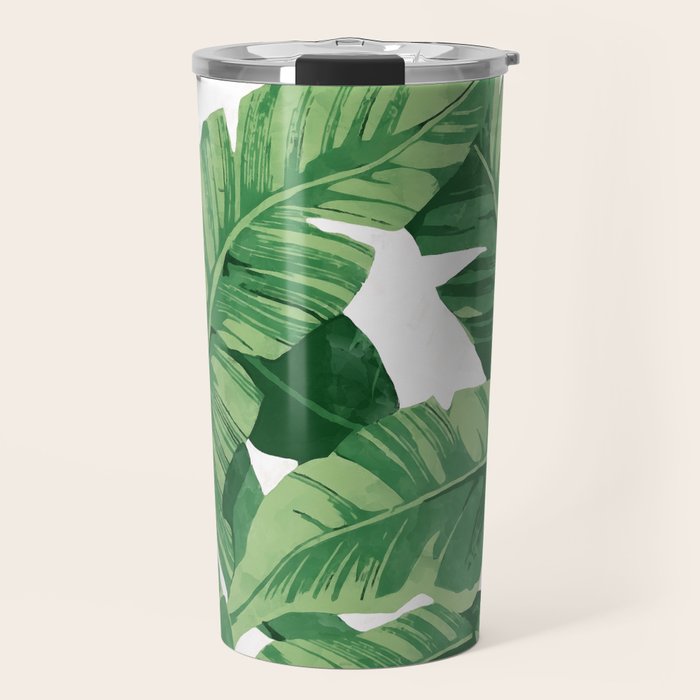 Tropical banana leaves IV Travel Mug Gallery Image 1