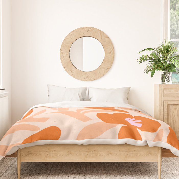 Tulips flower art. Cottagecore aesthetic  Duvet Cover Gallery Image 3