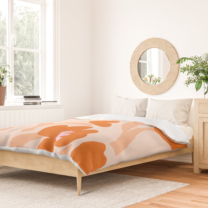 Tulips flower art. Cottagecore aesthetic  Duvet Cover Gallery Image 2