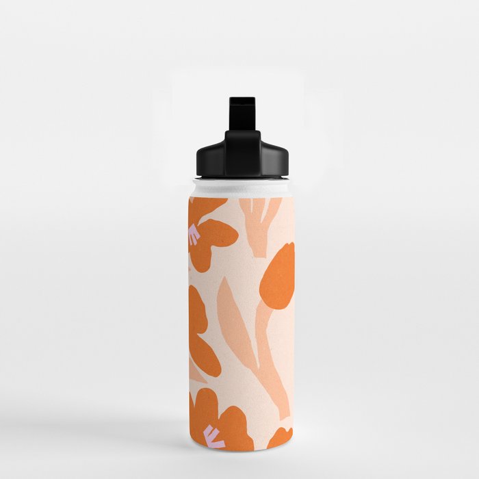 Tulips flower art. Cottagecore aesthetic  Water Bottle Gallery Image 2