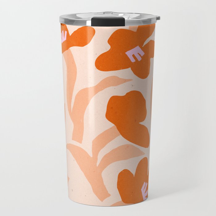 Tulips flower art. Cottagecore aesthetic  Travel Mug Gallery Image 1