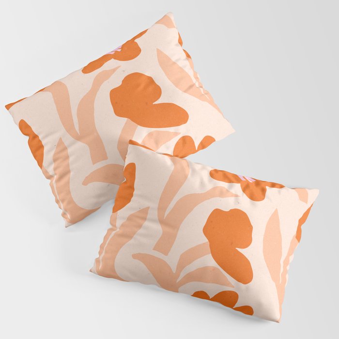 Tulips flower art. Cottagecore aesthetic  Pillow Sham Gallery Image 1