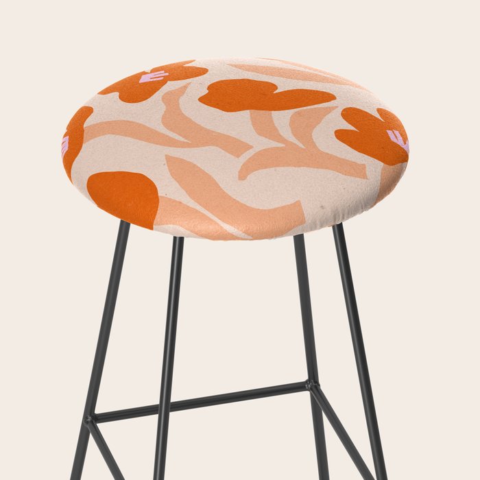 Tulips flower art. Cottagecore aesthetic  Stool Gallery Image 2