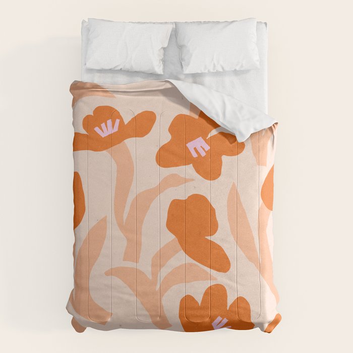 Tulips flower art. Cottagecore aesthetic  Comforter Gallery Image 6