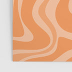 Retro Liquid Swirl Abstract Pattern in Muted Apricot Orange Poster Gallery Image 3