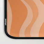 Retro Liquid Swirl Abstract Pattern in Muted Apricot Orange Laptop Sleeve Gallery Image 3