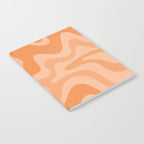 Retro Liquid Swirl Abstract Pattern in Muted Apricot Orange Notebook Gallery Image 2