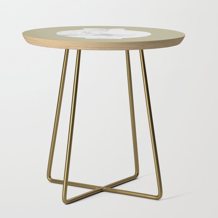 Marble Porcelain Vase - Beige Side Table Gallery Image 1