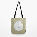 Marble Porcelain Vase - Beige Tote Bag Gallery Image 2