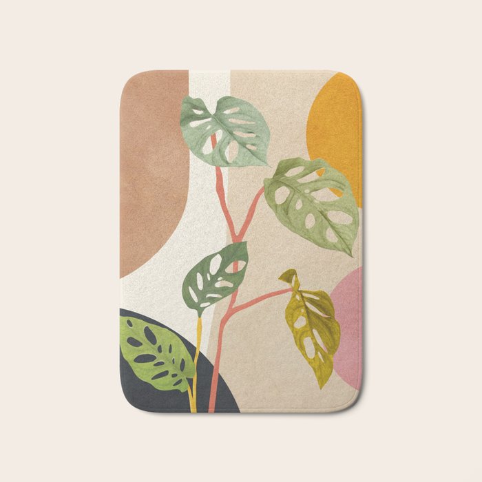 Monstera Obliqua 01 Bath Mat Gallery Image 1