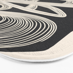 Continuous Flow - Monochrome Abstract Design Bath Mat Gallery Image 3