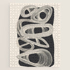 Continuous Flow - Monochrome Abstract Design Jigsaw Puzzle Gallery Image 1
